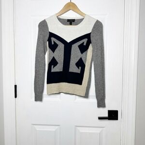 J. Crew Intarsia Aztec Wool Cashmere Blend Pullover Sweater Size XXS‎ Preppy